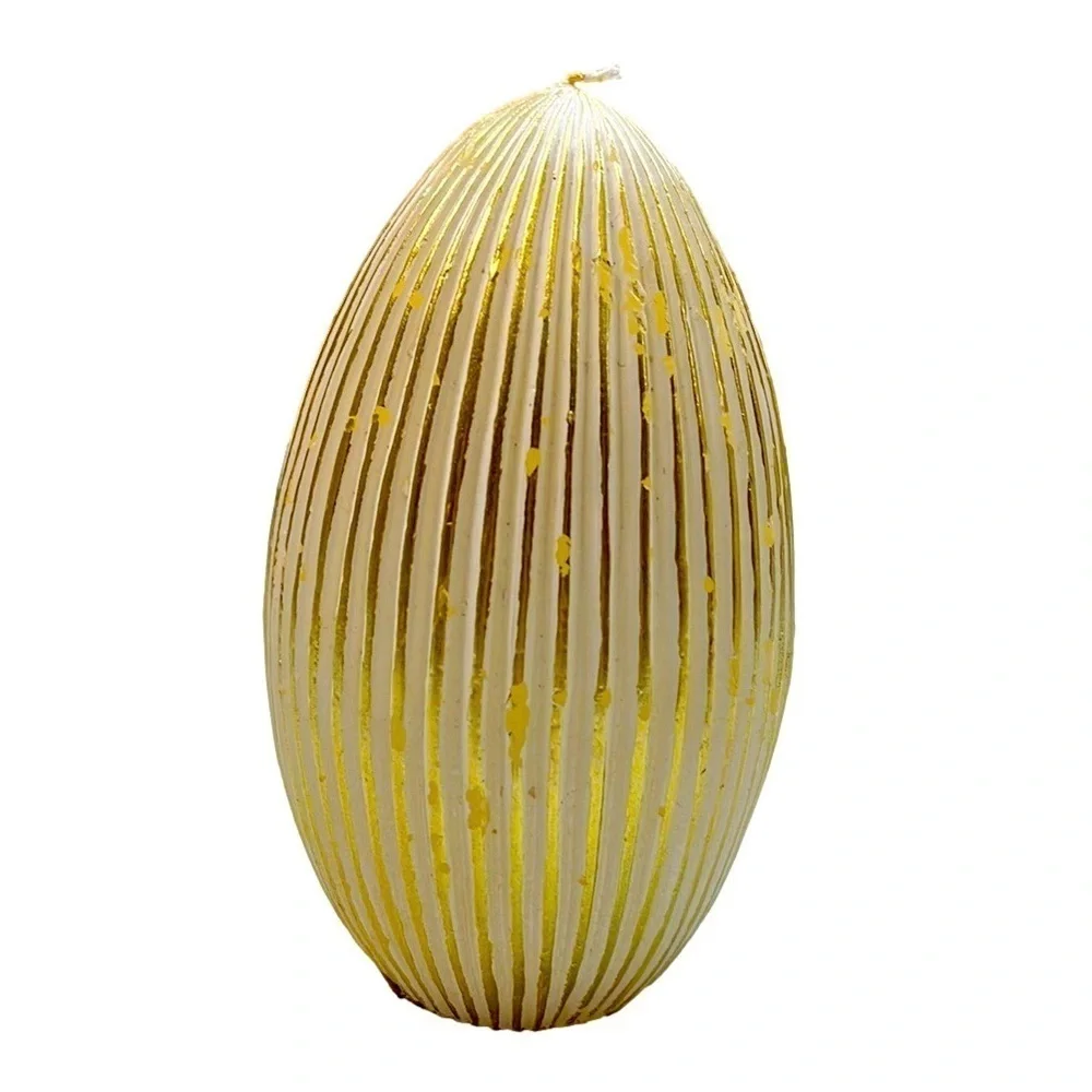 NWOT Zara Gold Stripe Candle - Picture 2 of 2